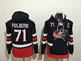 Blue Jackets #71 Nick Foligno Black All Stitched Hoodie Sweatshirt,baseball caps,new era cap wholesale,wholesale hats